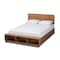Baxton Studio Vita Ash Walnut Wood 4-Drawer Queen Size Platform Storage Bed 173-9429-10669 - alternate 1